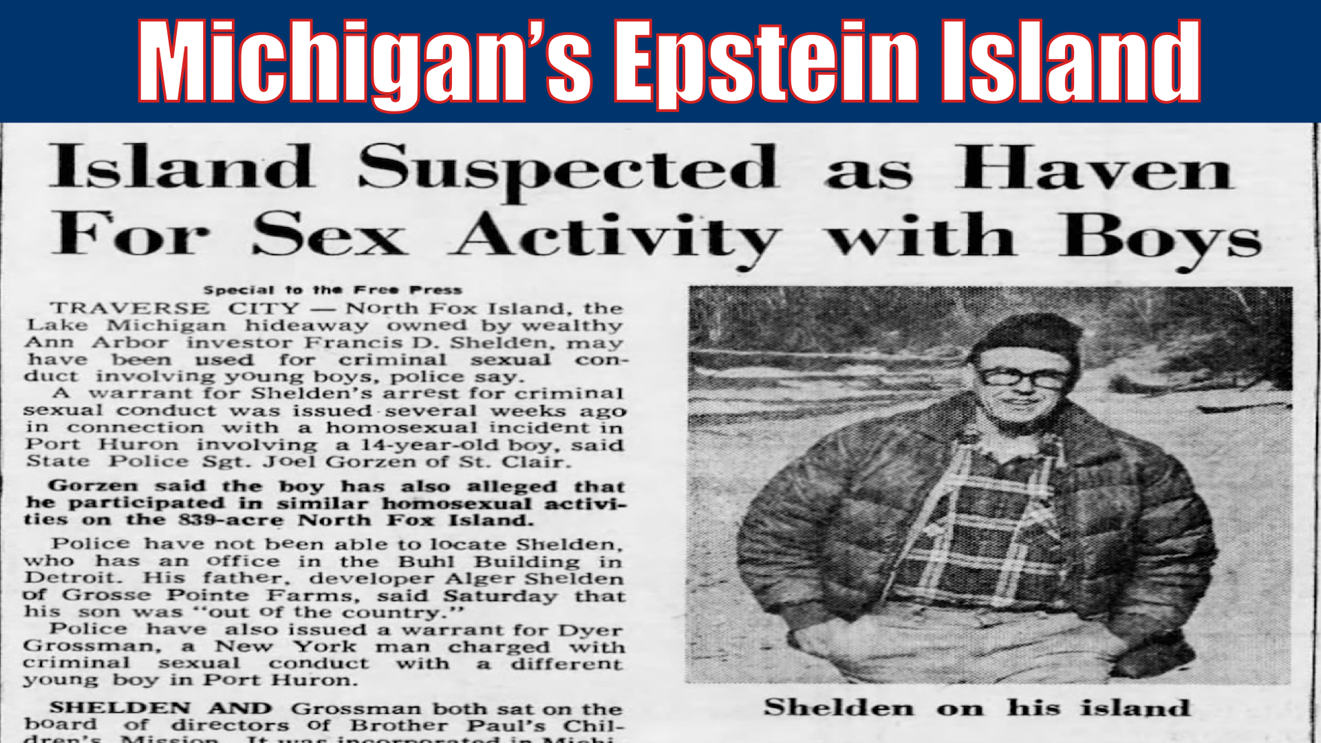 Michigan’s Epstein Island